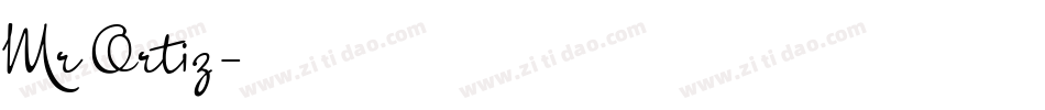 Mr Ortiz字体转换